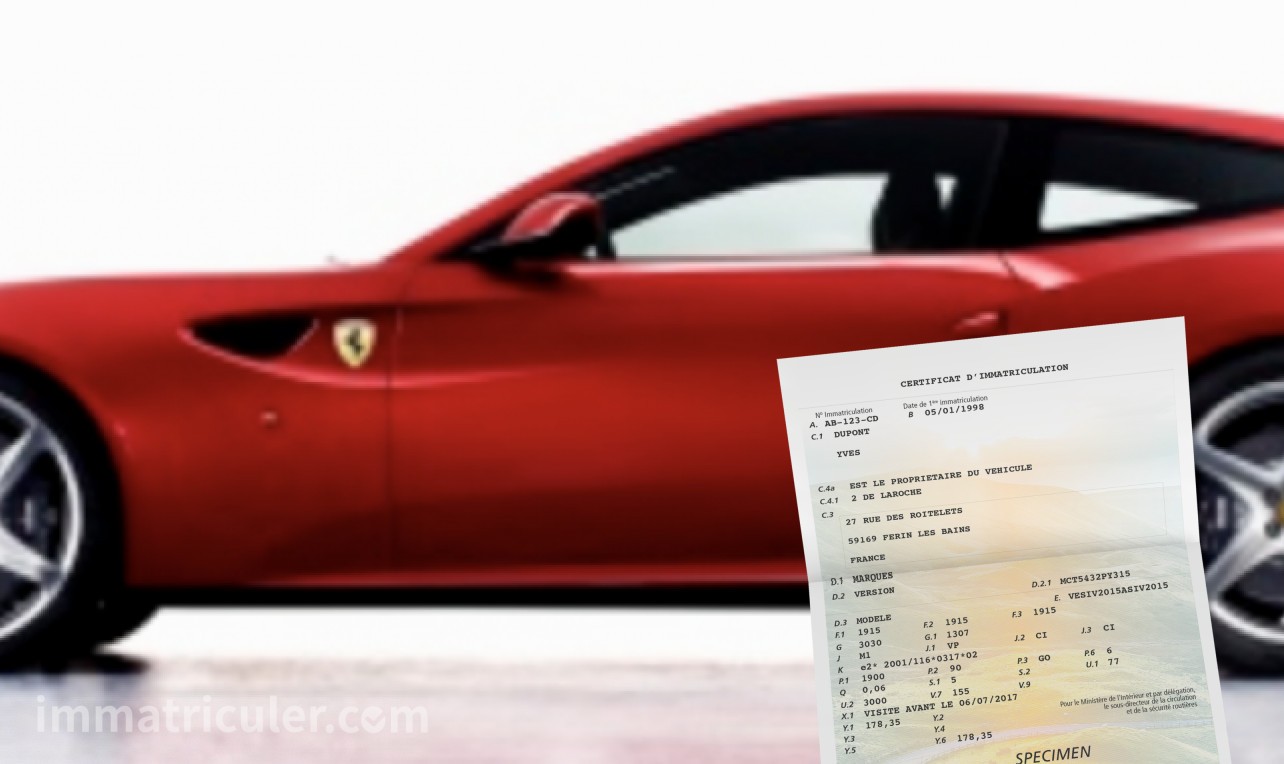 prix carte grise ferrari ff-60