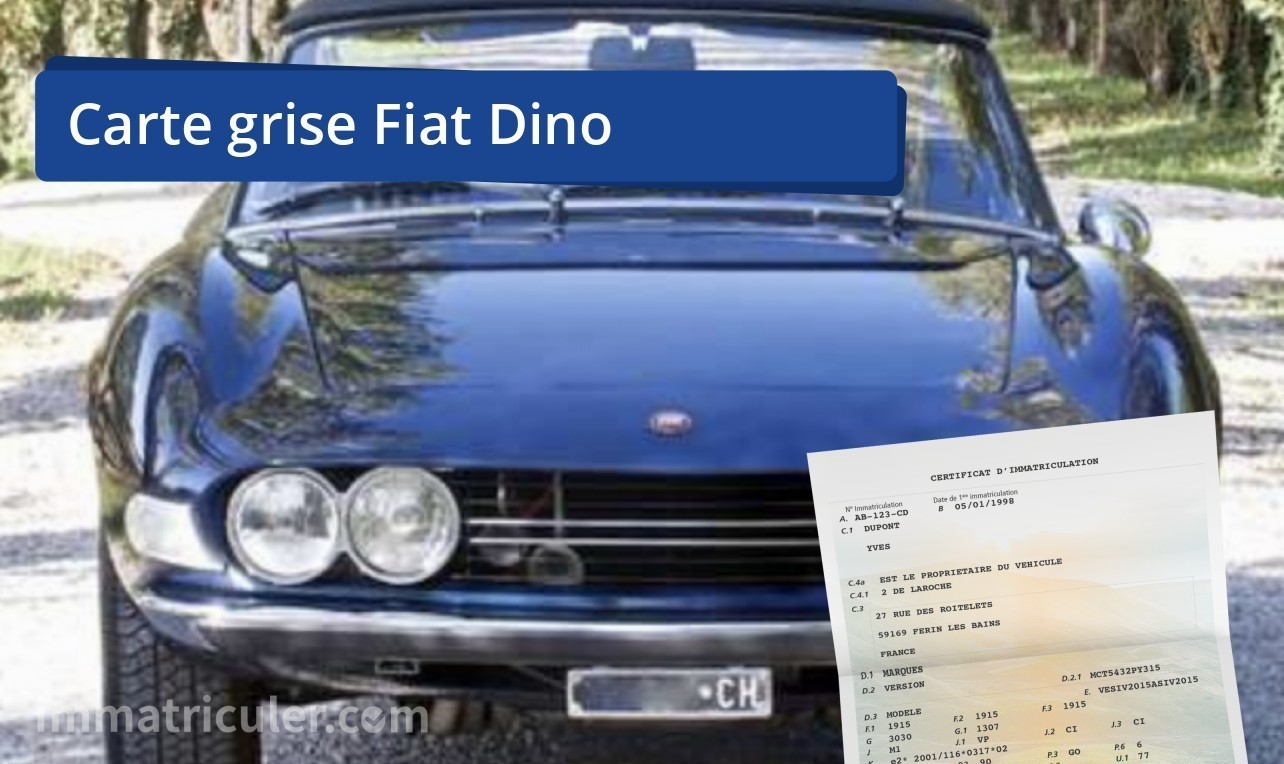prix carte grise fiat dino-61