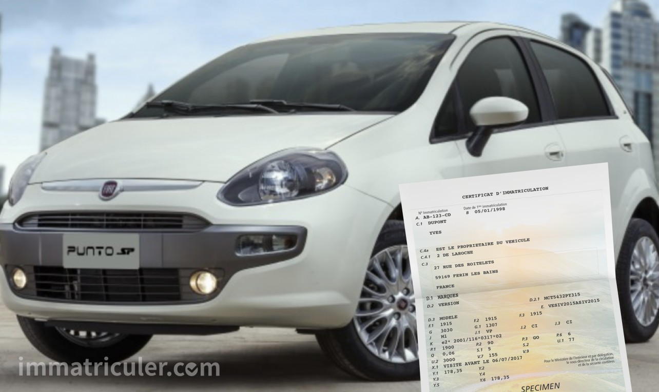 prix carte grise fiat punto-61