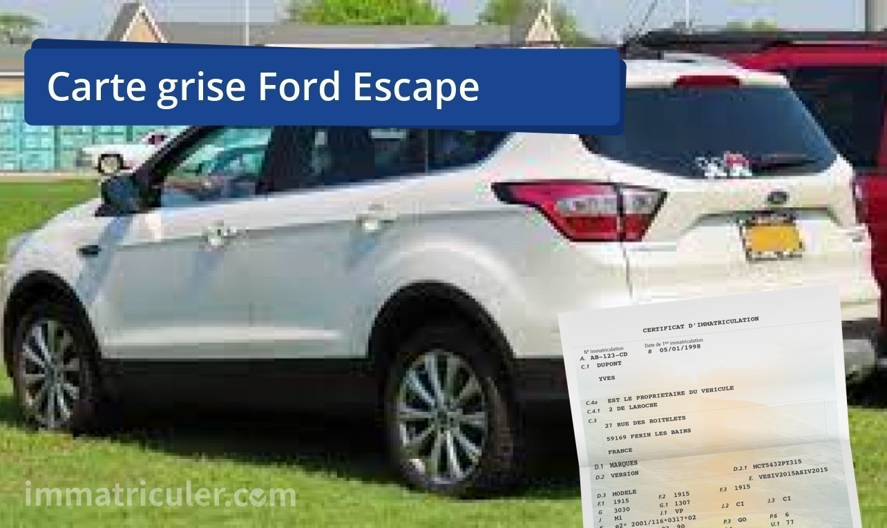 prix carte grise ford escape-63
