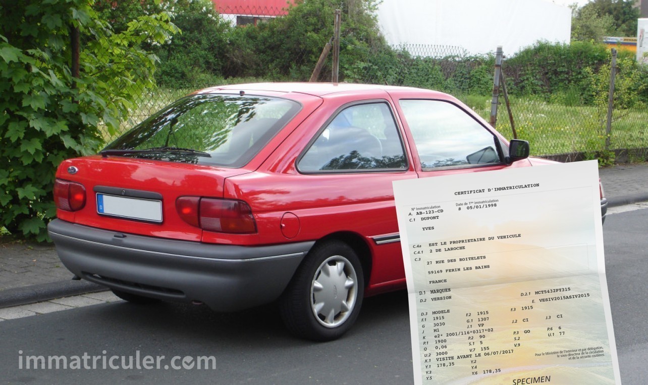 prix carte grise ford escort-63