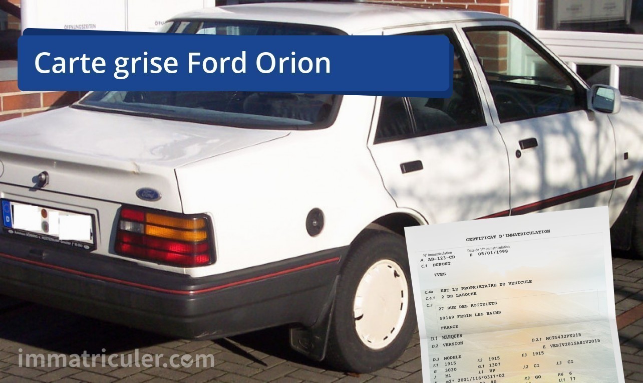 prix carte grise ford orion-63