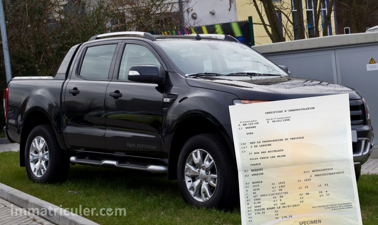 prix carte grise ford ranger-63