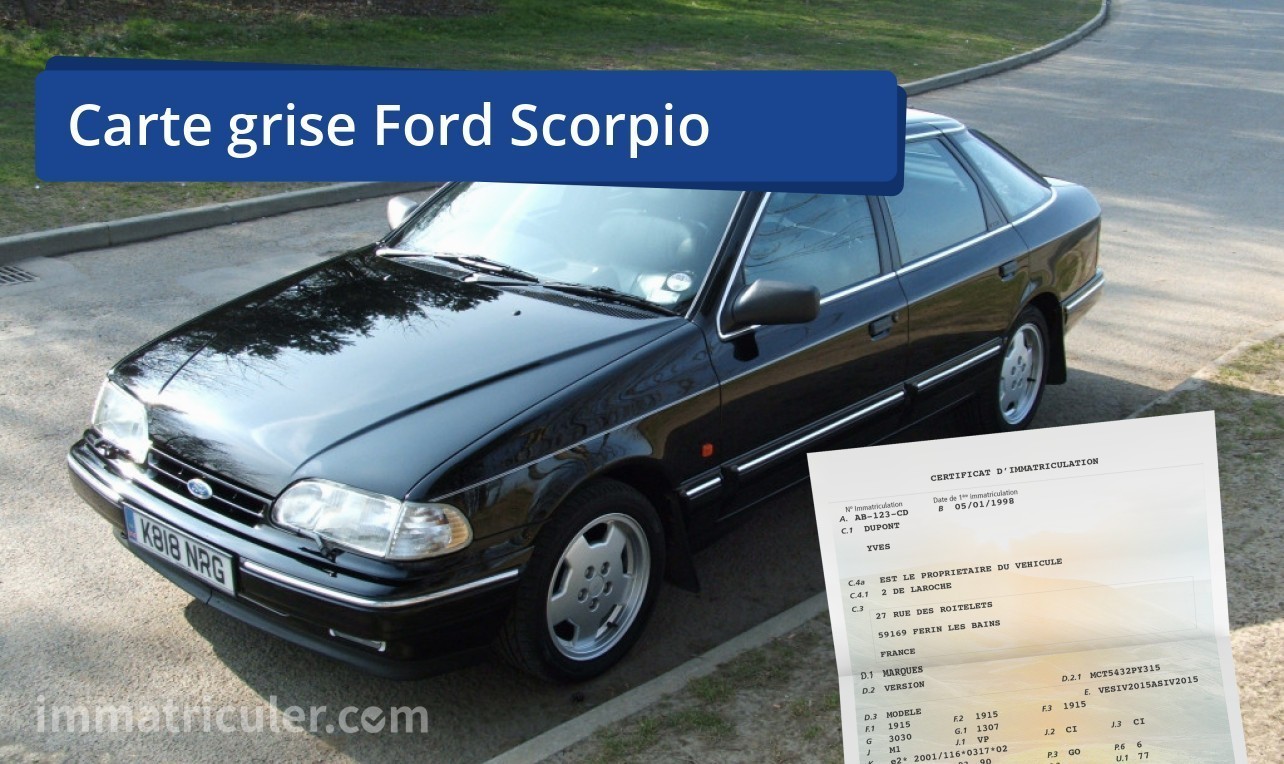 prix carte grise ford scorpio-63