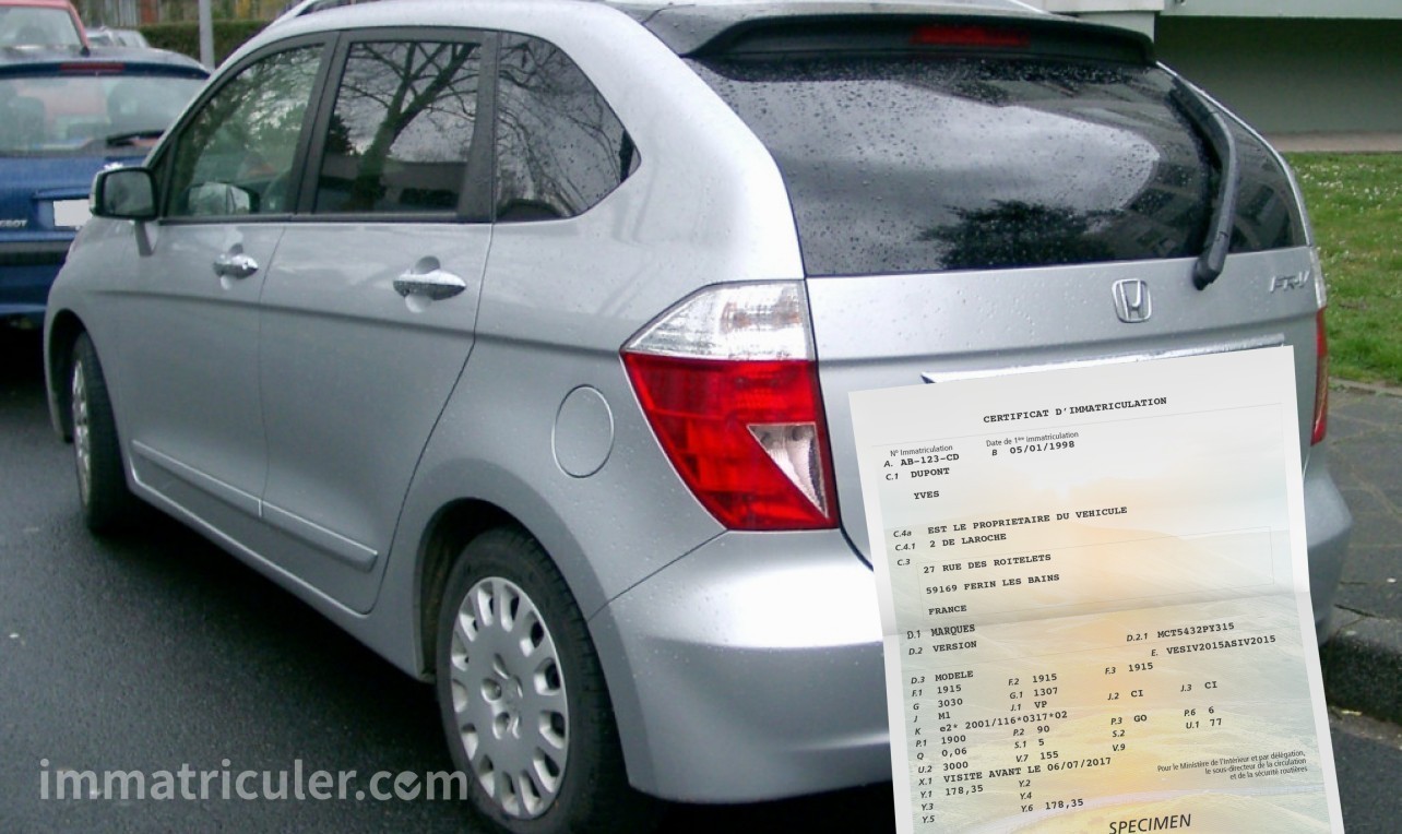 prix carte grise honda fr-v-76