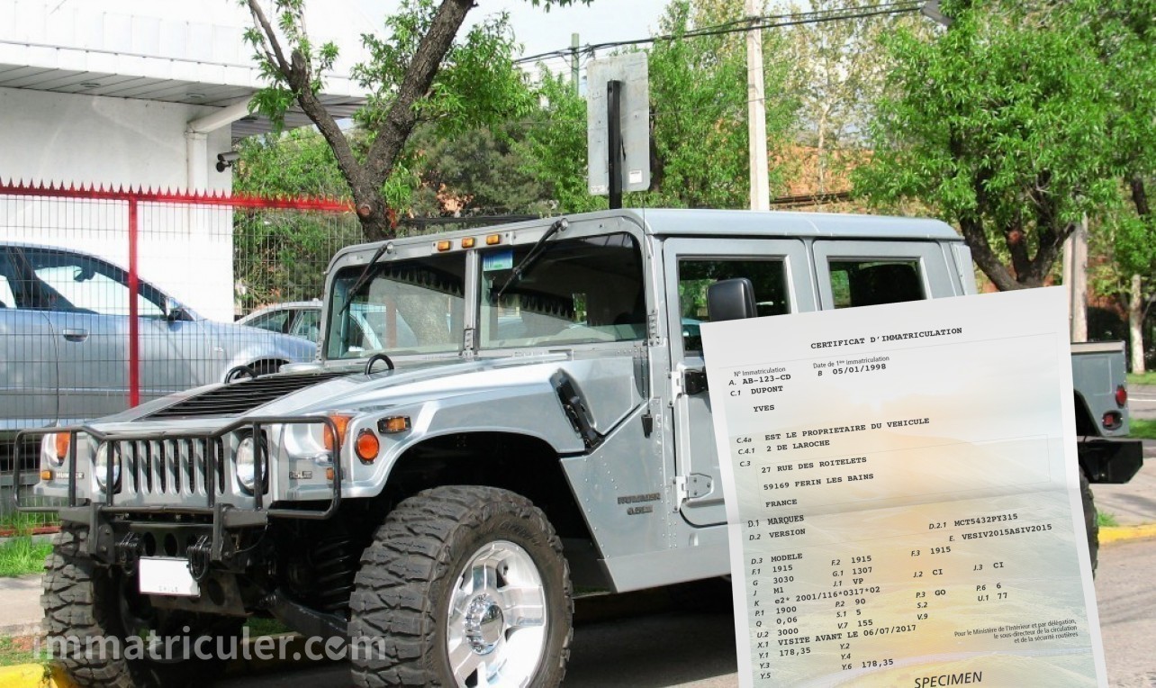 prix carte grise hummer h1-78