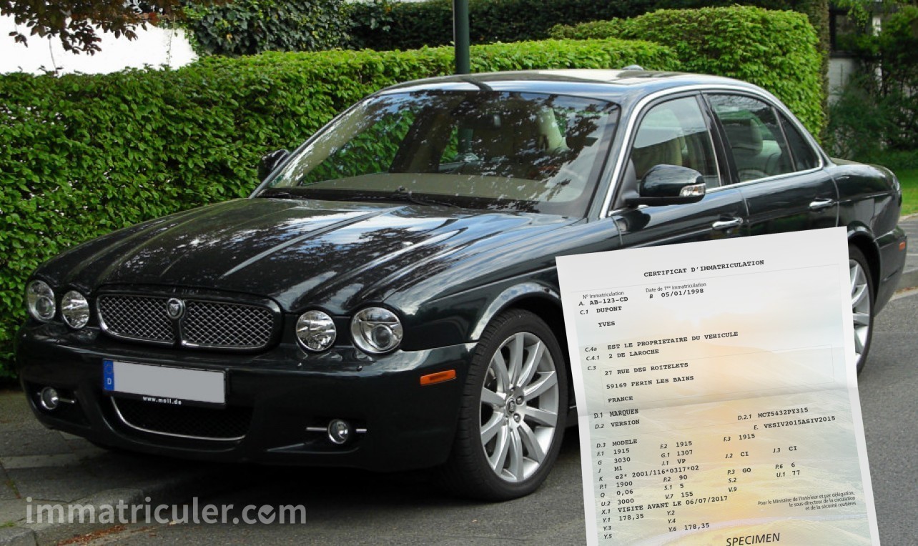 prix carte grise jaguar xj-88