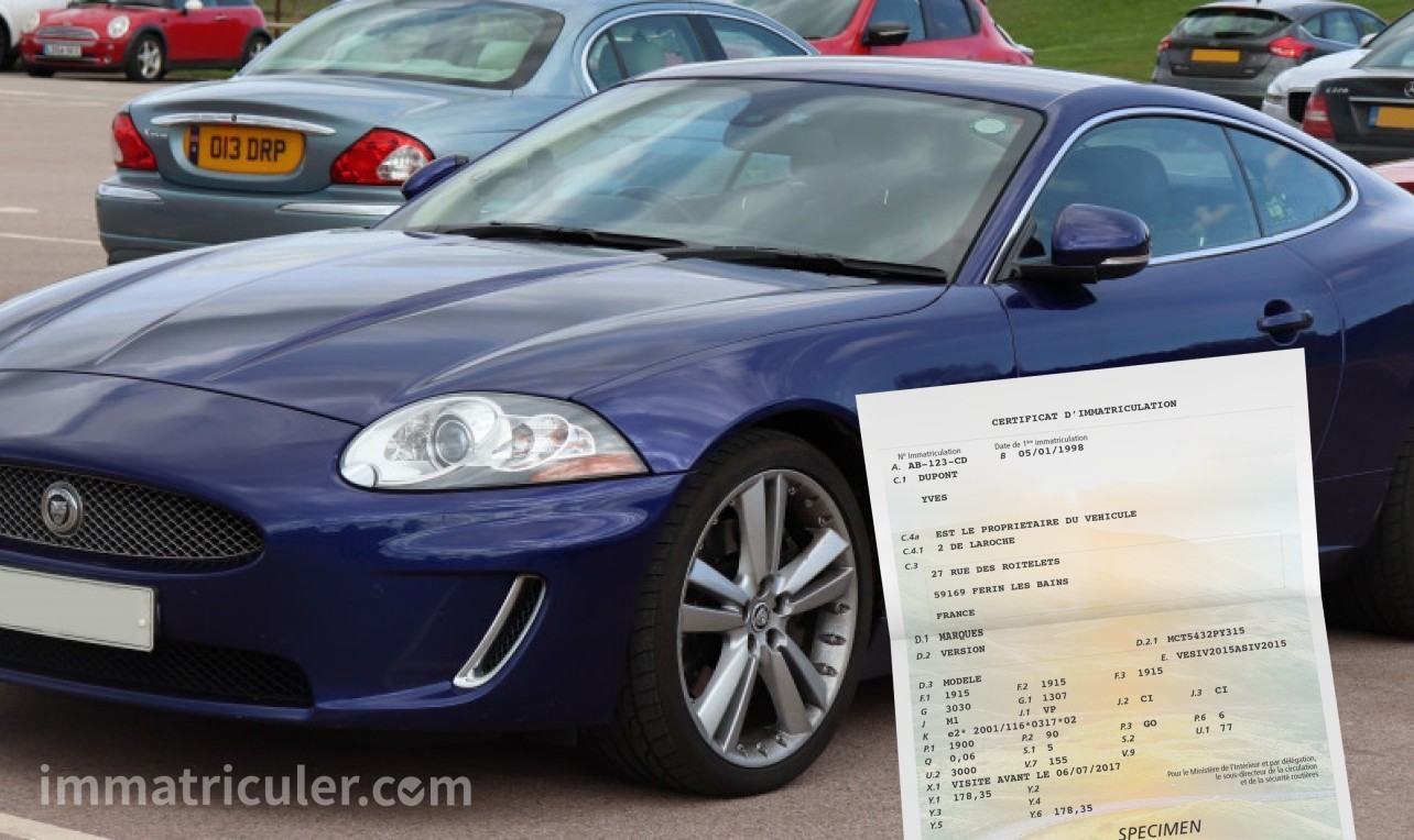 prix carte grise jaguar xk-88