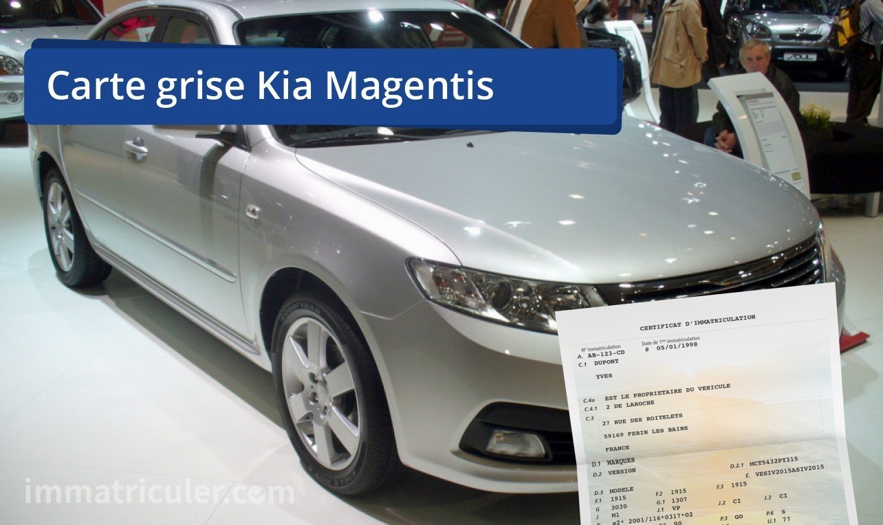 prix carte grise kia magentis-92