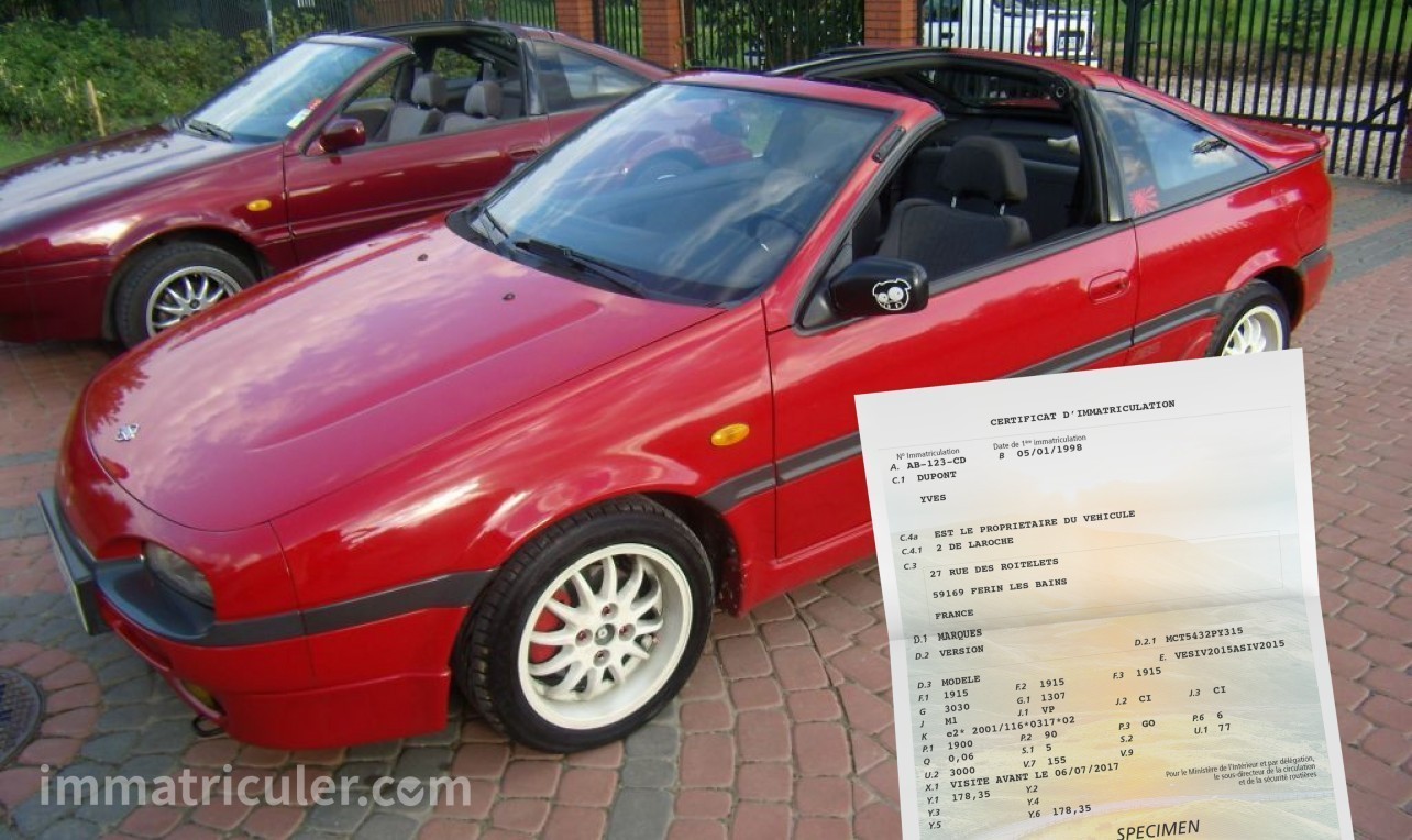 prix carte grise nissan 100nx-127