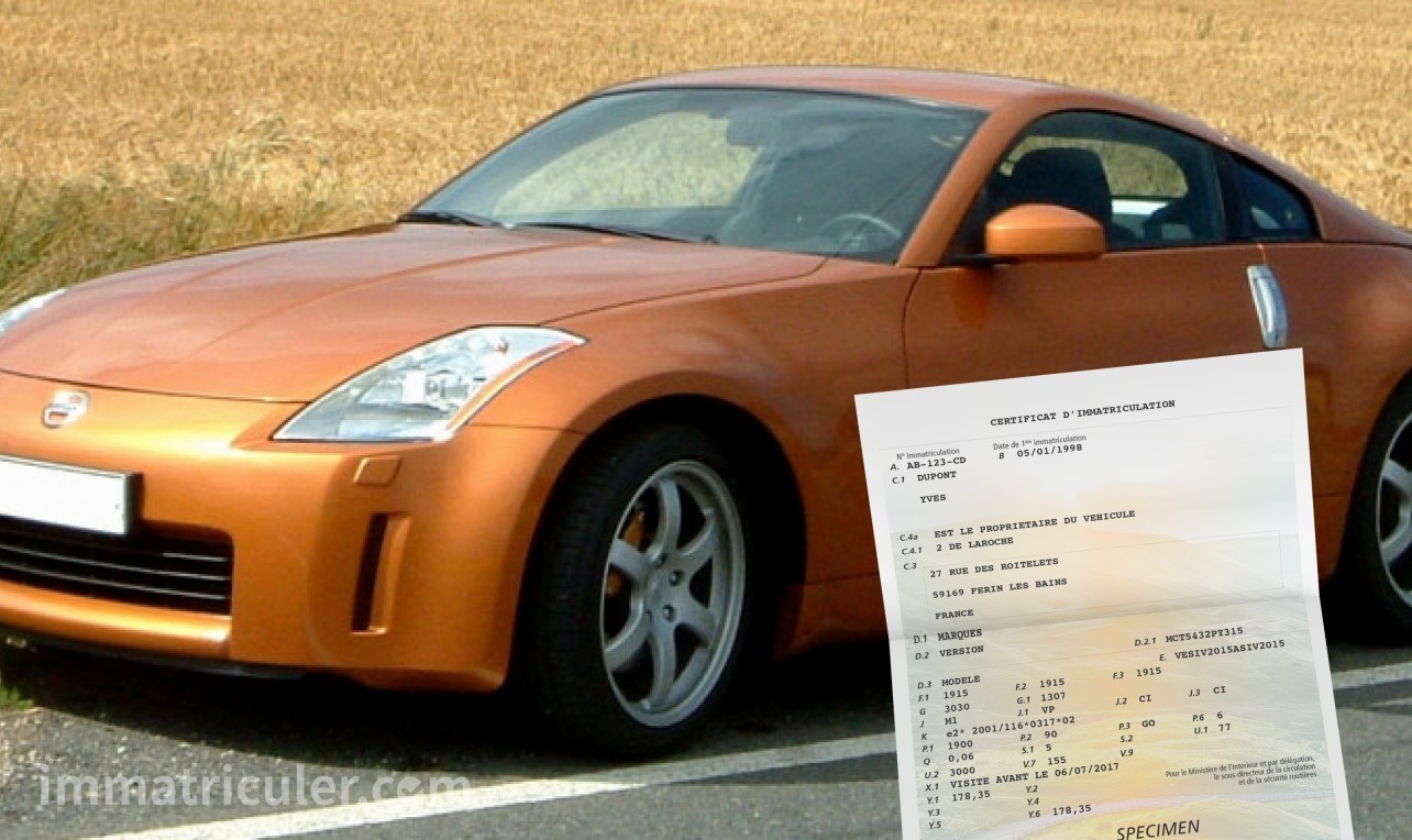 prix carte grise nissan 350z-127