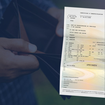 perte carte grise vehicule de societe