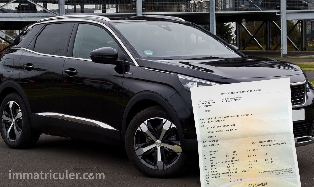 prix carte grise peugeot 3008-135