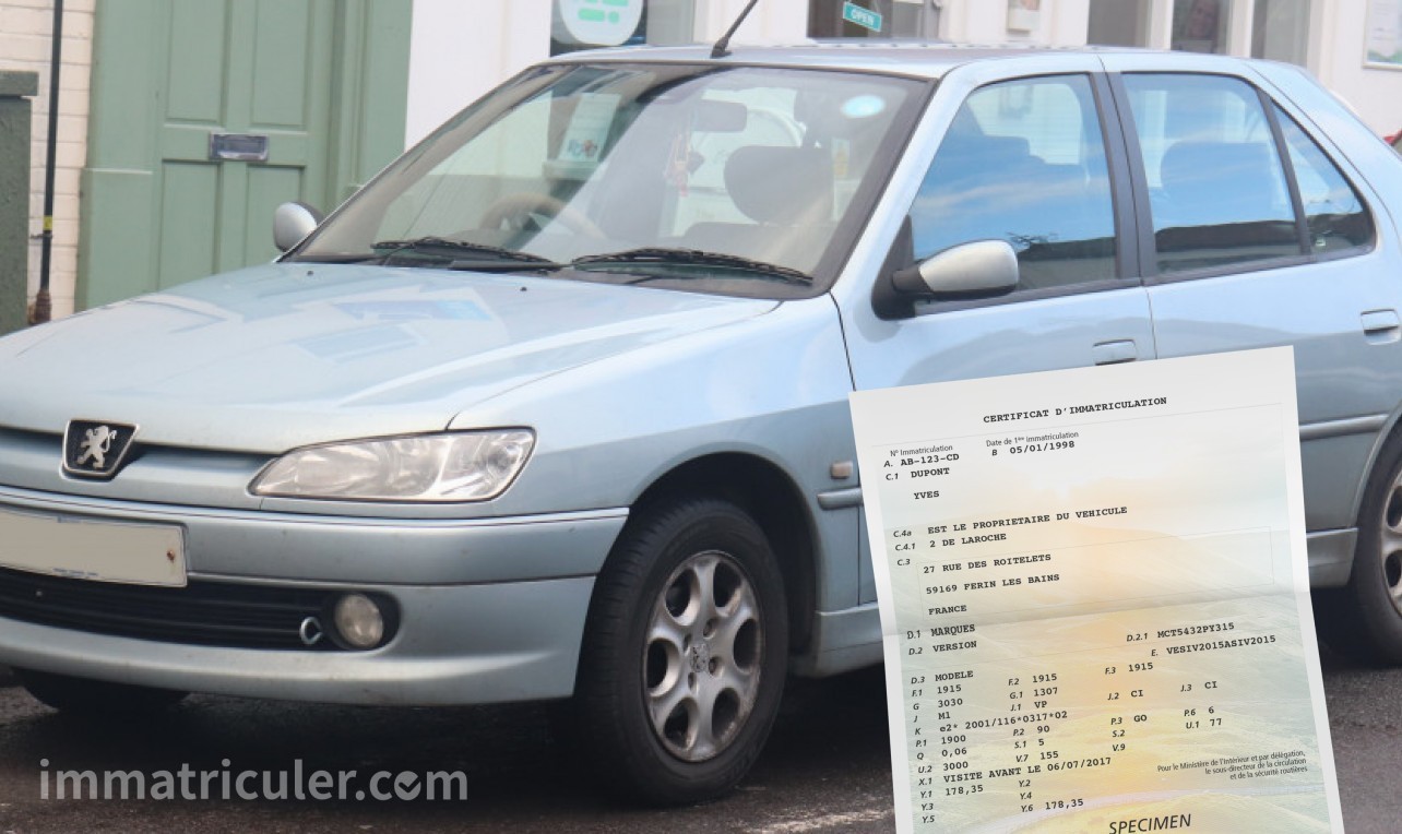 prix carte grise peugeot 306-135