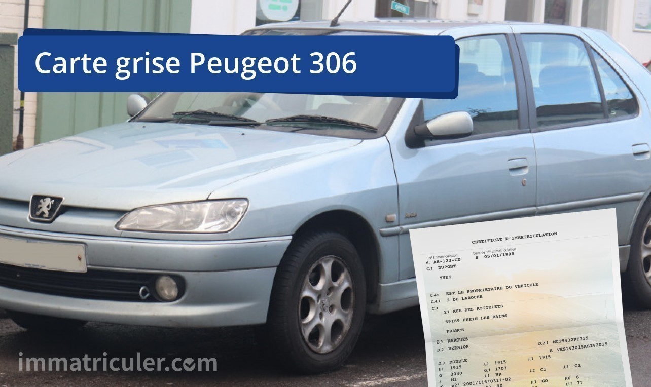 prix carte grise peugeot 306-135