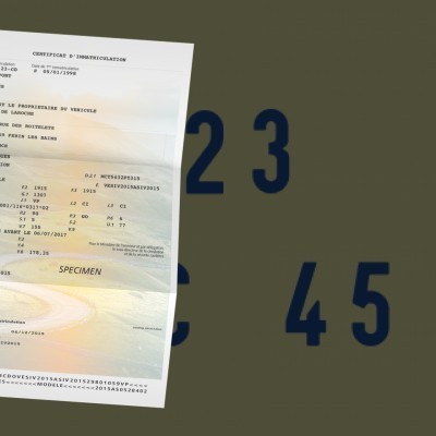 plaque immatriculation jaune