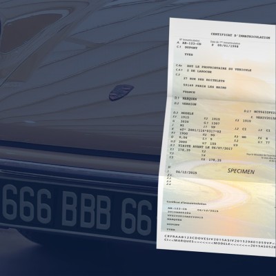 plaque immatriculation noire