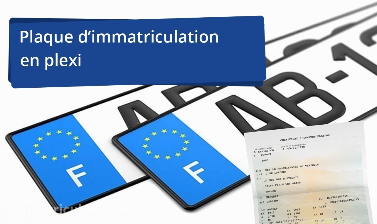 plaque immatriculation plexi
