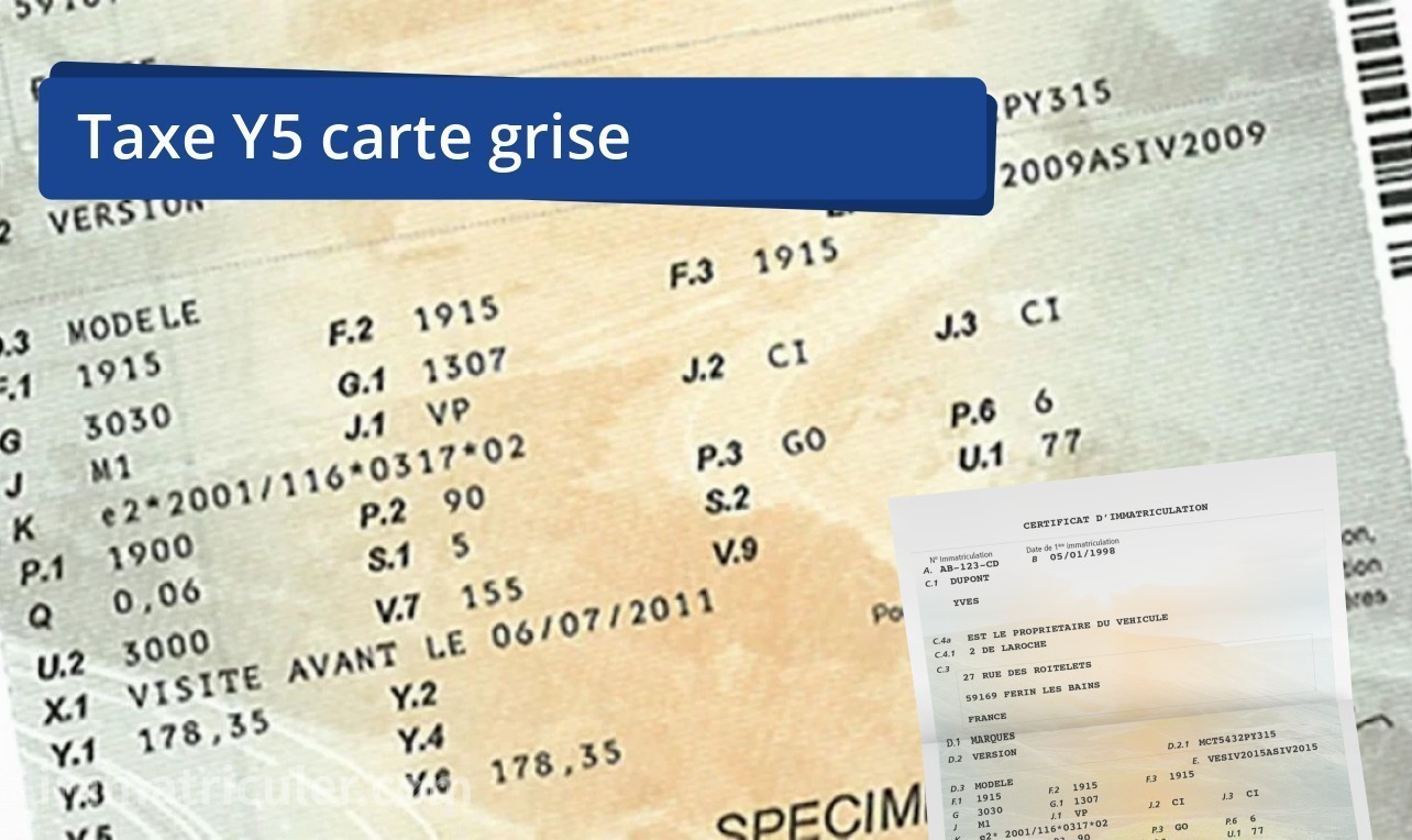 taxe y5 carte grise