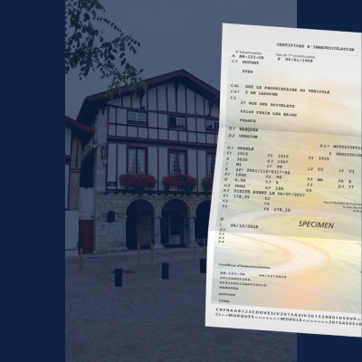 prix carte grise Urrugne 64122